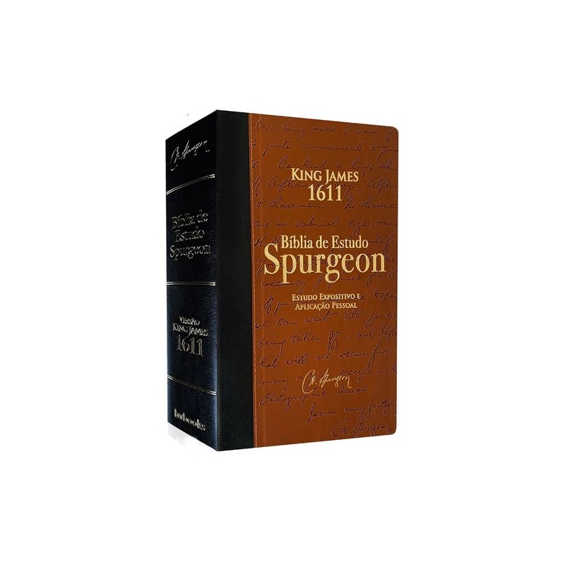 Bíblia de Estudo Spurgeon | King James 1611 | Letra Grande | Luxo | Marrom e Preta Bíblia de Estudo Spurgeon | King James 1611 | Letra Grande | Luxo | Marrom e Preta